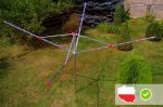 OGRODOWA SUSZARKA NA PRANIE BIELIZNE DO OGRODU KOŁEK DUŻA ALUMINIOWA 50M - obrazek 4