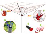 OGRODOWA SUSZARKA NA PRANIE BIELIZNE DO OGRODU KOŁEK DUŻA ALUMINIOWA 50M - obrazek 2