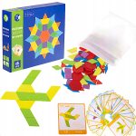DREWNIANE KLOCKI UKŁADANKA MONTESSORI PUZZLE GRA