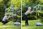 OGRODOWA SUSZARKA NA PRANIE BIELIZNE DO OGRODU KOŁEK DUŻA ALUMINIOWA 50M - obrazek 4