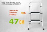 STALOWA DRABINKA DRABINA DWUSTOPNIOWA 2 STOPNIE WYTRZYMAŁA MOCNA DOMOWA - obrazek 4