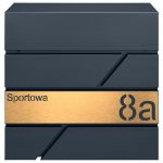 Skrzynka Na Listy Pocztowa Złoty Grawer Laserowy Antracytowa 3