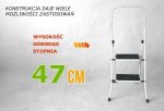 DRABINA DRABINKA DOMOWA BIAŁA 2 STOPNIE DO 150KG WYTRZYMAŁA DEKRA - obrazek 4
