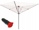 OGRODOWA SUSZARKA NA PRANIE BIELIZNE DO OGRODU KOŁEK DUŻA ALUMINIOWA 50M