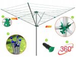 OGRODOWA SUSZARKA NA PRANIE BIELIZNE DO OGRODU KOŁEK DUŻA ALUMINIOWA 50M - obrazek 2