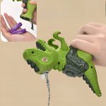 DINOZAUR ZIEJĄCY PARĄ STRZELAJĄCY PISTOLET ŚWIECĄCY T-REX INTERAKTYWNY - obrazek 5