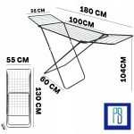 SUSZARKA NA PRANIE BIELIZNĘ ANTRACYTOWA ŁAMANA NOGA 18M PRANIA - obrazek 2