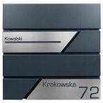 ANRACYTOWA SKRZYNKA POCZTOWA NA LISTY SREBRNY GRAWER LASEROWY TWÓJ ADRES IM