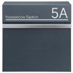 SKRZYNKA POCZTOWA NA LISTY Z NAPISEM ADRESEM ANTRACYT EXCLUSIVE TUBA