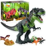 DINOZAUR T-REX INTERAKTYWNY ZIELONY FIGURKA RYCZĄCY CHODZĄCY ZNOSI JAJKA