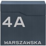 SKRZYNKA NA LISTY POCZTOWA Z NAPISEM ANTRACYTOWA WZÓR 1
