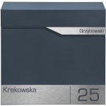 Skrzynka na listy z napisem własnym adresem WZORY do wyboru