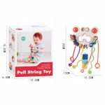 ZABAWKA SENSORYCZNA GRYZAK GRZECHOTKA SZNURKI KSZTAŁTY POPIT MONTESSORI 5w1 - obrazek 8