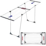 STOJĄCA SUSZARKA NA PRANIE TELESKOPOWA DO UBRAŃ NA BIELIZNĘ STABILNA 196cm