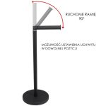 PRIME Stojak uchwyt wieszak na zapasowy papier toaletowy czarny - obrazek 8