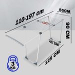 STOJĄCA SUSZARKA NA PRANIE TELESKOPOWA DO UBRAŃ NA BIELIZNĘ STABILNA 196cm - obrazek 2