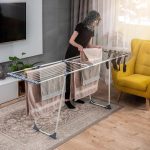 STOJĄCA SUSZARKA NA PRANIE TELESKOPOWA DO UBRAŃ NA BIELIZNĘ STABILNA 196cm - obrazek 8