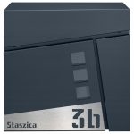 ANTRACYTOWA SKRZYNKA POCZTOWA TWIST NA LISTY Z INDYWIDUALNYM NAPISEM