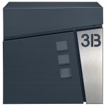 ANTRACYTOWA SKRZYNKA POCZTOWA TWIST NA LISTY Z WŁASNYM ADRESEM