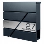 ANTRACYTOWA SKRZYNKA POCZTOWA NA POCZTĘ + TABLICZKI SZCZOTKOWANE - obrazek 2