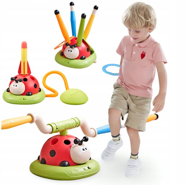 GRA SPORTOWA ZRĘCZNOŚCIOWA DLA DZIECI SKAKANKA RZUT DO CELU WYRZUTNIA 3w1