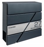 ANTRACYTOWA SKRZYNKA POCZTOWA NA POCZTĘ + TABLICZKI SZCZOTKOWANE - obrazek 3
