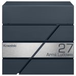 ANTRACYTOWA SKRZYNKA POCZTOWA NA POCZTĘ + TABLICZKI SZCZOTKOWANE