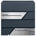 ANTRACYTOWA SKRZYNKA POCZTOWA NA LISTY + TABLICZKA