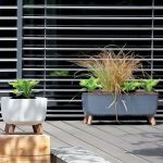 DONICZKA NA NÓŻKACH DONICA NÓŻKI SZARA 39x20x19CM POJEMNA EKOLOGICZNA - obrazek 14