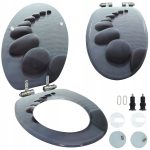 DESKA SEDESOWA WC TOALETOWA MDF WZÓR 3D WOLNY OPAD UNIWERSALNA REGULACJA