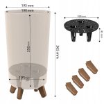 DONICA DONICZKA WYSOKA KWIETNIK STOJĄCY NA NÓŻKACH DO DOMU OGRODU ECO BRĄZ - obrazek 2