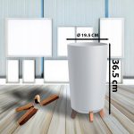 STOJĄCA DONICZKA NA KWIATY DONICA DO SALONU SZARA EKOLOGICZNA WYSOKA 36CM - obrazek 9