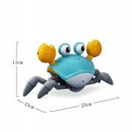 PEŁZAJĄCY KRAB ZABAWKA Chodzący Do Raczkowania Uciekający Interaktywny - obrazek 4