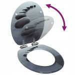 DESKA SEDESOWA WC TOALETOWA MDF WZÓR 3D WOLNY OPAD UNIWERSALNA REGULACJA - obrazek 3