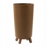 DONICA DONICZKA WYSOKA KWIETNIK STOJĄCY NA NÓŻKACH DO DOMU OGRODU ECO BRĄZ - obrazek 3