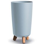 STOJĄCA DONICZKA NA KWIATY DONICA DO SALONU SZARA EKOLOGICZNA WYSOKA 36CM - obrazek 6