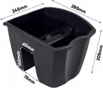 SKRZYNIA DONICZKA BALKONOWA DONICA NA BALUSTRADĘ CZARNA KWIETNIK NA BALKON - obrazek 3