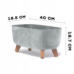 3X DONICA DONICZKA NÓŻKI SZARA EFEKT BETONU 39x20x19CM POJEMNA EKOLOGICZNA - obrazek 10