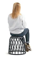 KOSZ UNIQUBO PROSPERPLAST BIAŁY OKRĄGŁY 55L STOLIK POJEMNIK - obrazek 4