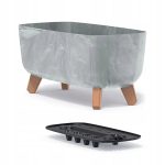 3X DONICA DONICZKA NÓŻKI SZARA EFEKT BETONU 39x20x19CM POJEMNA EKOLOGICZNA - obrazek 5