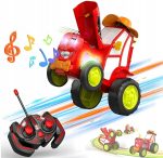 TRAKTOR AUTKO ZDALNIE STEROWANE CIĄGNIK RC CZERWONY ŚWIECI SKACZE TAŃCZY - obrazek 9