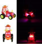TRAKTOR AUTKO ZDALNIE STEROWANE CIĄGNIK RC CZERWONY ŚWIECI SKACZE TAŃCZY - obrazek 7