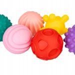 PIŁECZKI SENSORYCZNE MIĘKKIE PIŁKI EDUKACYJNE KOLOR GRYZAK DLA DZIECI 6 SZT - obrazek 4