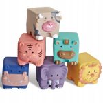 MIĘKKIE KLOCKI SENSORYCZNE ZWIERZĄTKA KOLOROWE PREZENT DLA DZIECKA 6 SZT. - obrazek 2