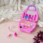 ZESTAW DO MAKIJAŻU MAKEUP PAZNOKCI KOSMETYKI CIENIE BRĄZ DLA DZIECI TOREBKA - obrazek 2