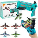 PISTOLET WYRZUTNIA SAMOLOTÓW PIANKOWYCH AUTOMATYCZNA ZESTAW 4 x SAMOLOT