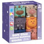 MIĘKKIE KLOCKI SENSORYCZNE ZWIERZĄTKA KOLOROWE PREZENT DLA DZIECKA 6 SZT. - obrazek 5