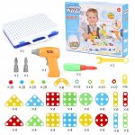 UKŁADANKA EDUKACYJNA PUZZLE KLOCKI WKRĘTARKA 218el - obrazek 2