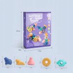 KLOCKI SENSORYCZNE MIĘKKIE GUMOWE KONSTRUKCYJNE KREATYWNE UKŁADANKA 13 EL. - obrazek 13