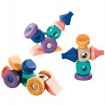 KLOCKI SENSORYCZNE MIĘKKIE GUMOWE KONSTRUKCYJNE KREATYWNE UKŁADANKA 13 EL. - obrazek 2